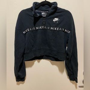 Nike cropped quarter zip sweatshirt